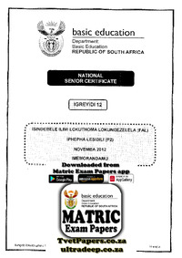 NSC 2012 IsiNdebele FAL P1 Nov 2012 Memo.pdf
